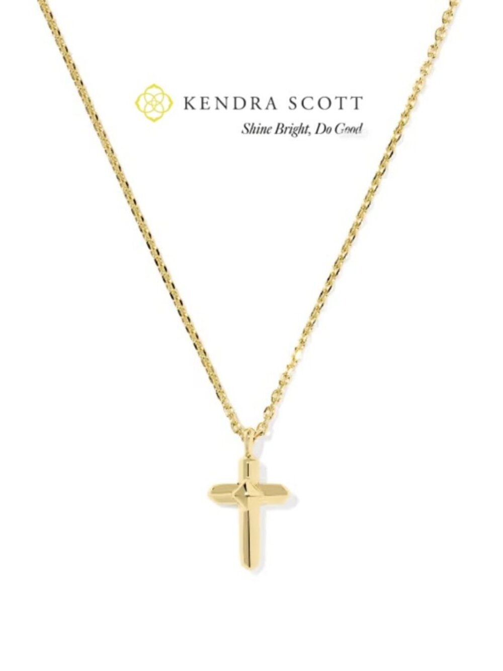 Kendra Scott Metal Gold Vermeil Cross Short Pendant Necklace
